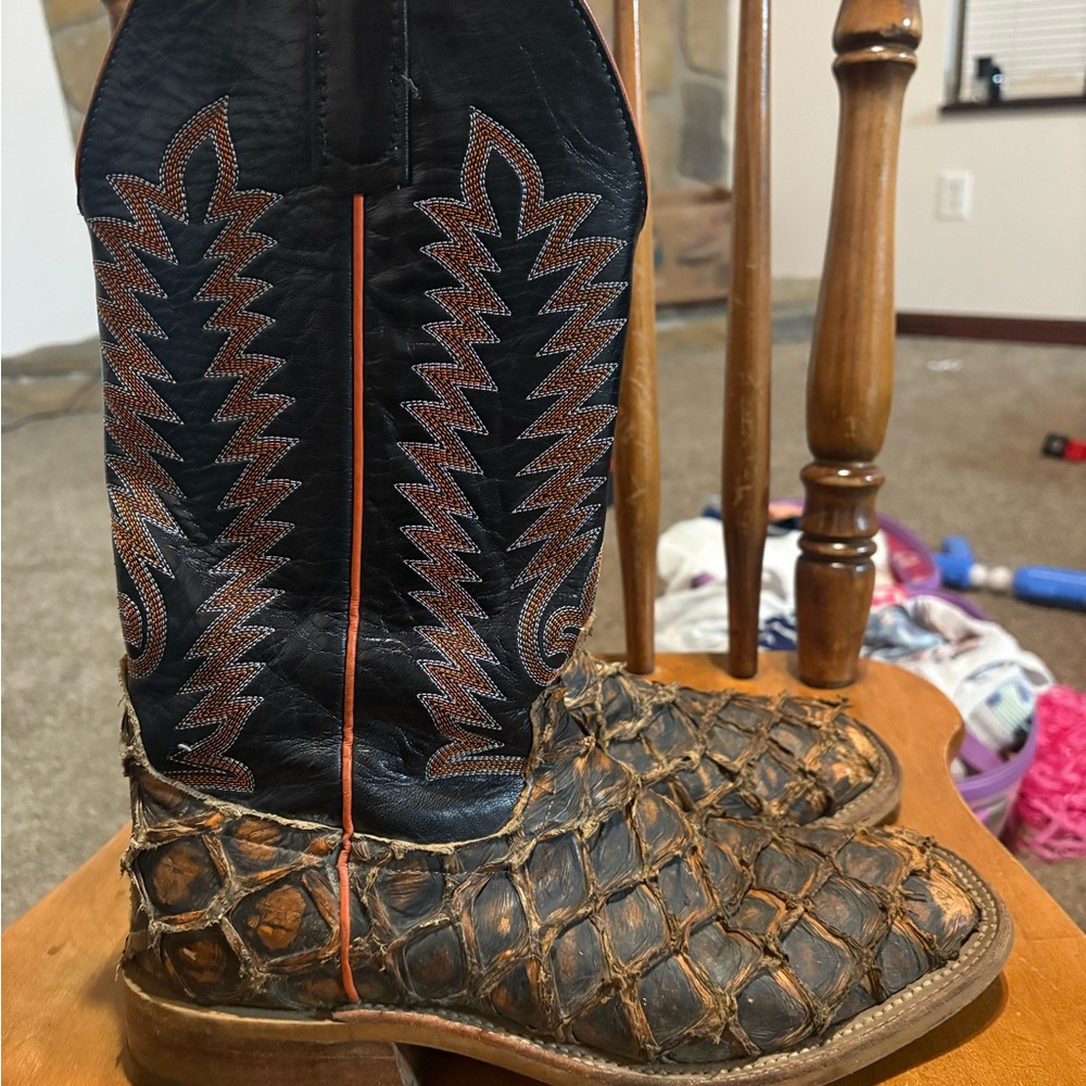 Anderson Bean Black and Tan Cowboy Boots